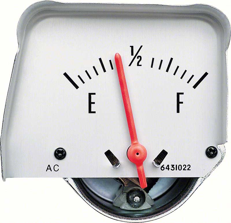 1968-74 Silver Console Fuel Gauge 