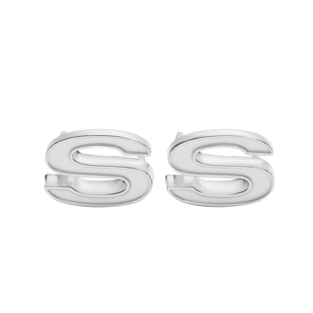 1969-1972 Camaro Front Fender Emblem, “SS”, White, Sold as a Pair