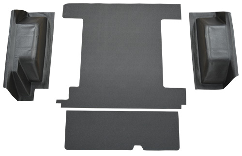 1966-1976 Ford Bronco 1 Gas Tank with Tailgate Lock Cargo Area Vinyl Carpet Flooring #16 Black