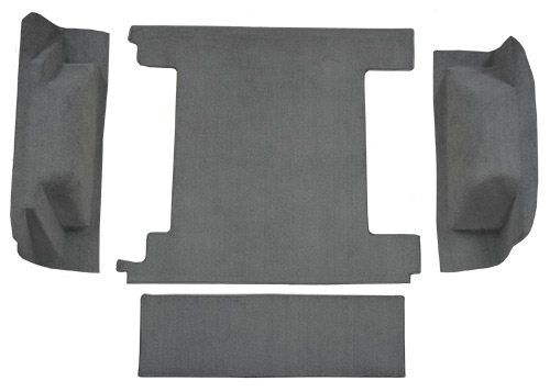 1966-1973 Ford Bronco 2 Gas Tanks without Tailgate Lock Cargo Area Loop Carpet Flooring 01 Black