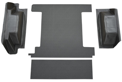 1966-1976 Ford Bronco 2 Gas Tanks without Tailgate Lock Cargo Area Vinyl Carpet Flooring #16 Black