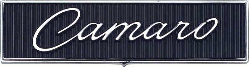 1968-69 Camaro Standard Door Panel Emblems with Script Lettering 