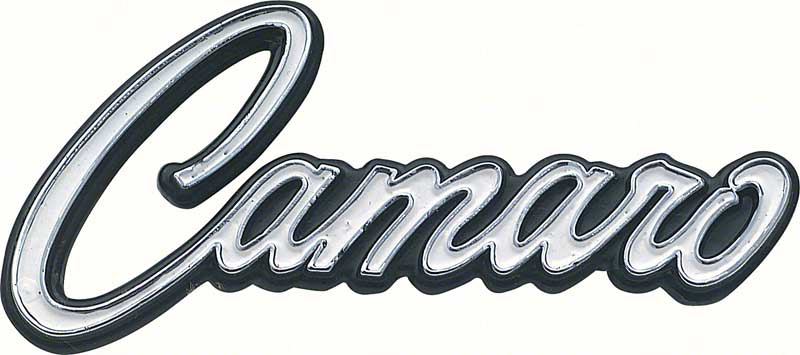 1968-69 Camaro Deluxe Door Panel Emblem with Script Lettering 