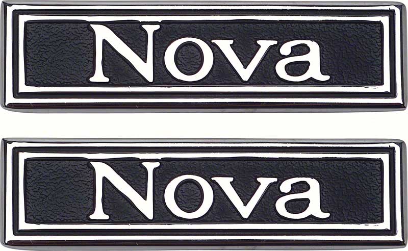 1969-72 "Nova" Custom InteriorDoor Panel Emblems 