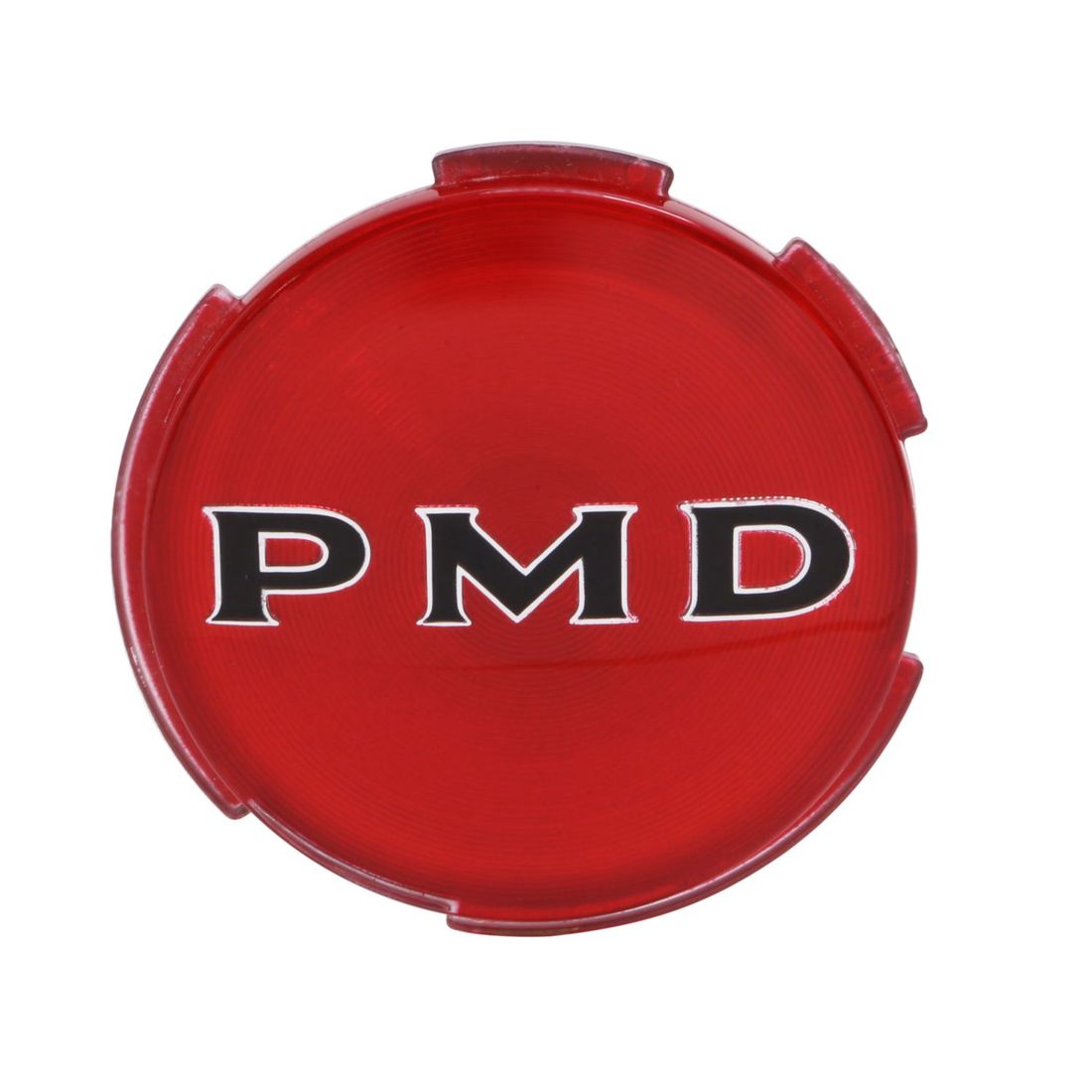 Pontiac Wheel Cover 2-3/4” Diameter W/Red Background "PMD" Emblem, Each