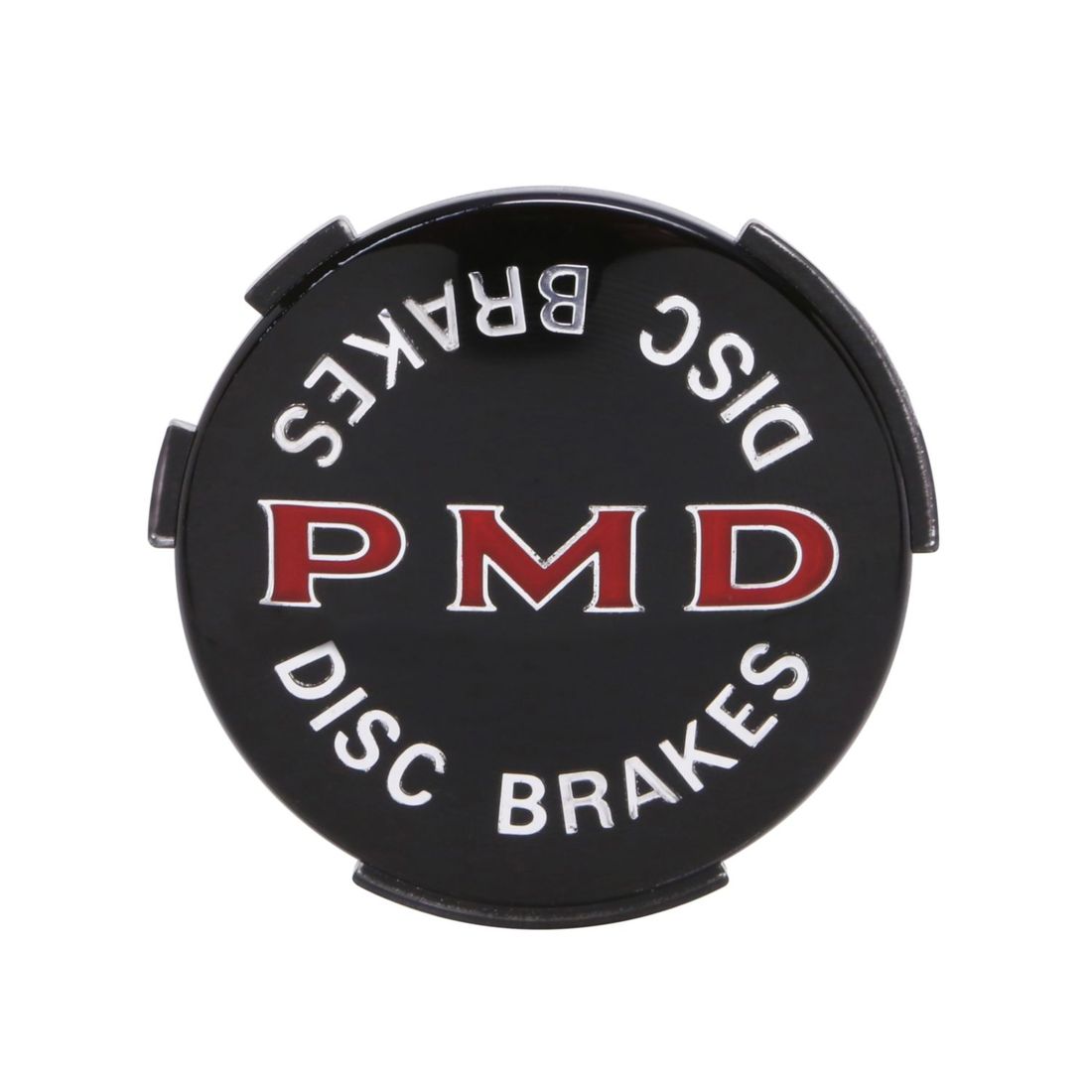 Pontiac Wheel Cover 2-7/16” Diameter Black Background "Disk Brakes" Emblem, Each