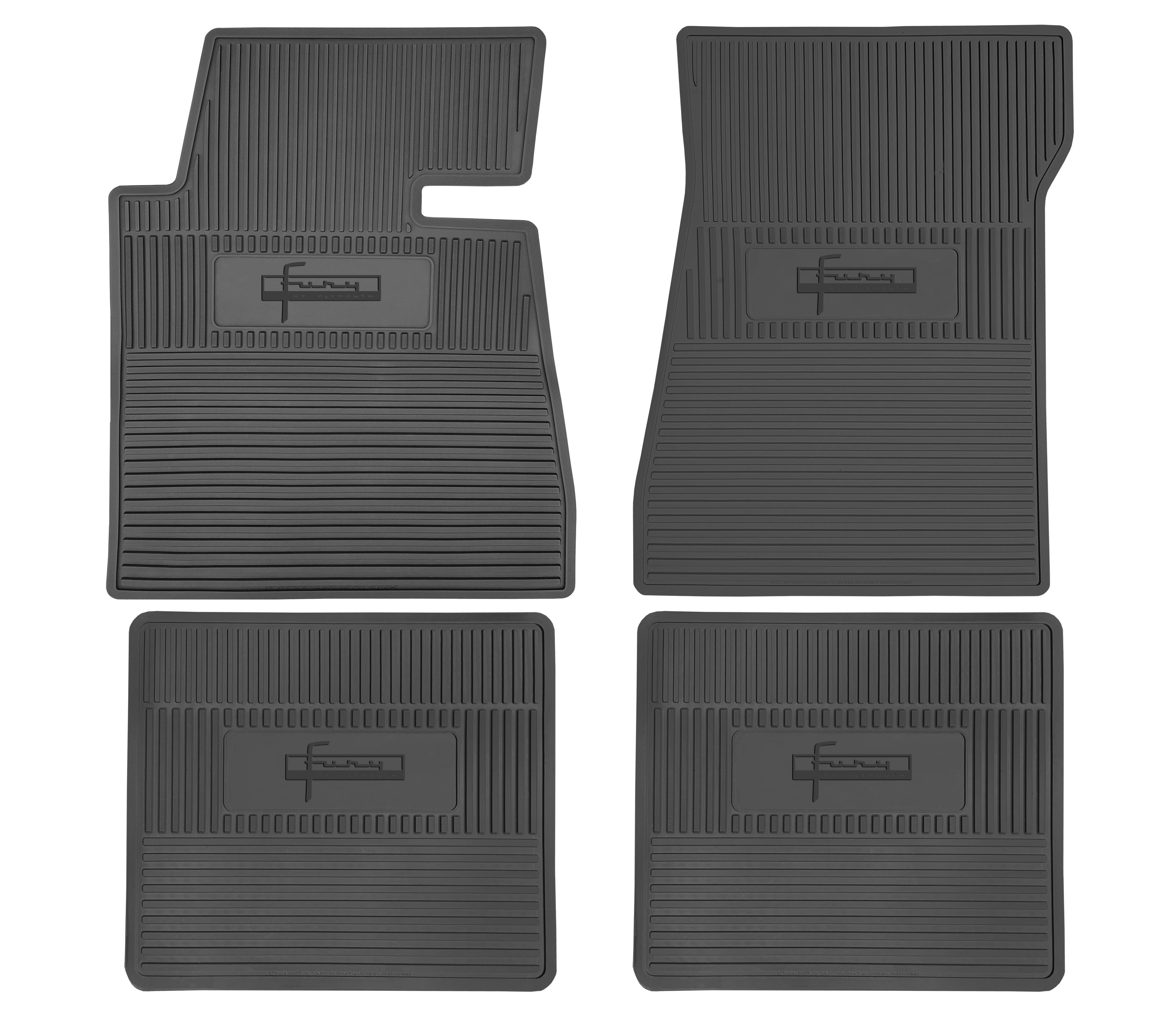 1962 Plymouth Fury B-Body Next Generation Custom Vintage Rubber Floor Mats Package