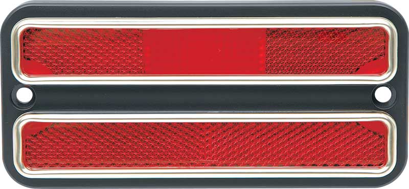 1968-72 GM Truck Rear Side Marker Lamp With Chrome Red 