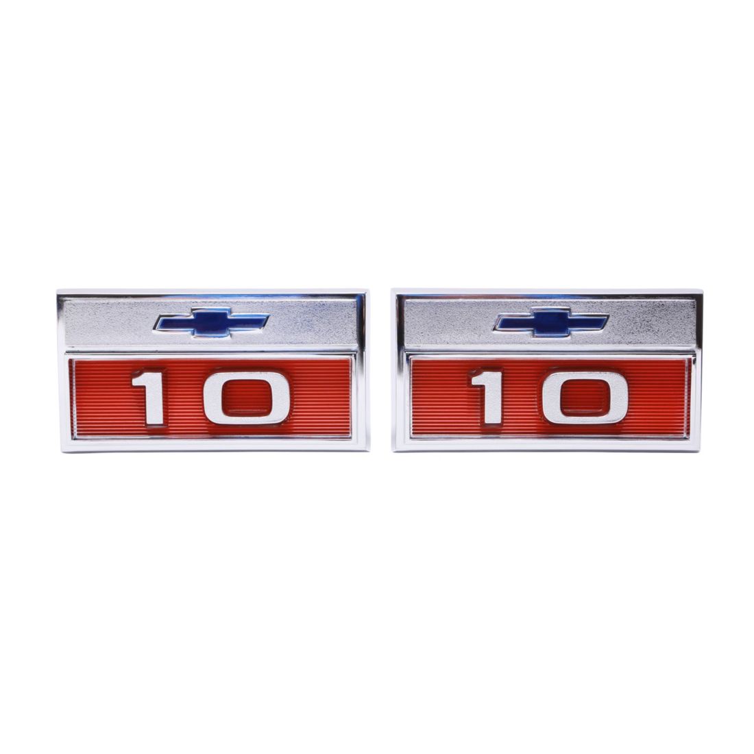 1966 Chevrolet and GMC Truck Front Fender Emblem, “10”, Sold as a Pair