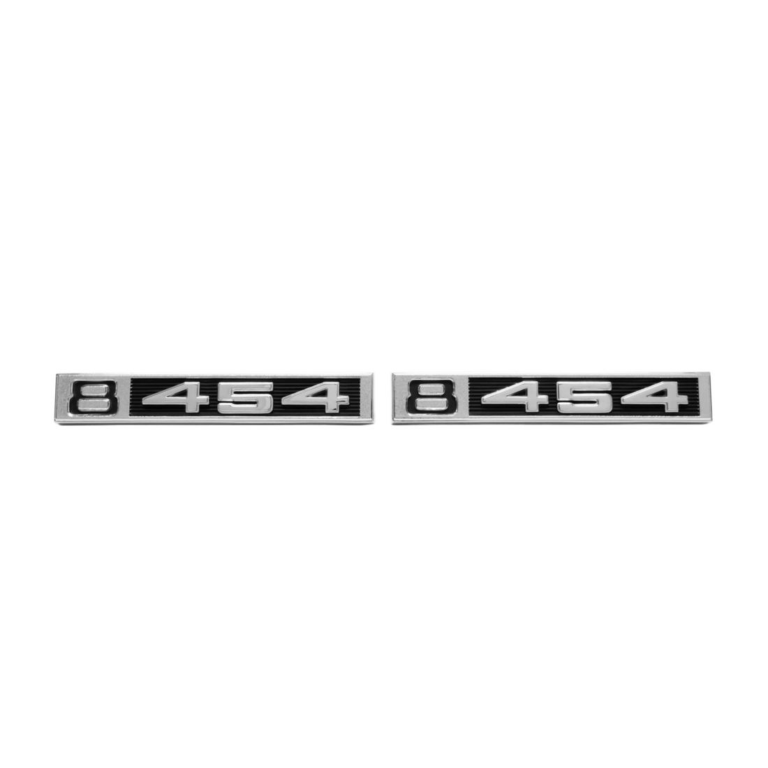 1969-1972 Chevrolet and GMC Truck Front Fender Emblem, “8 454”, Sold as a Pair