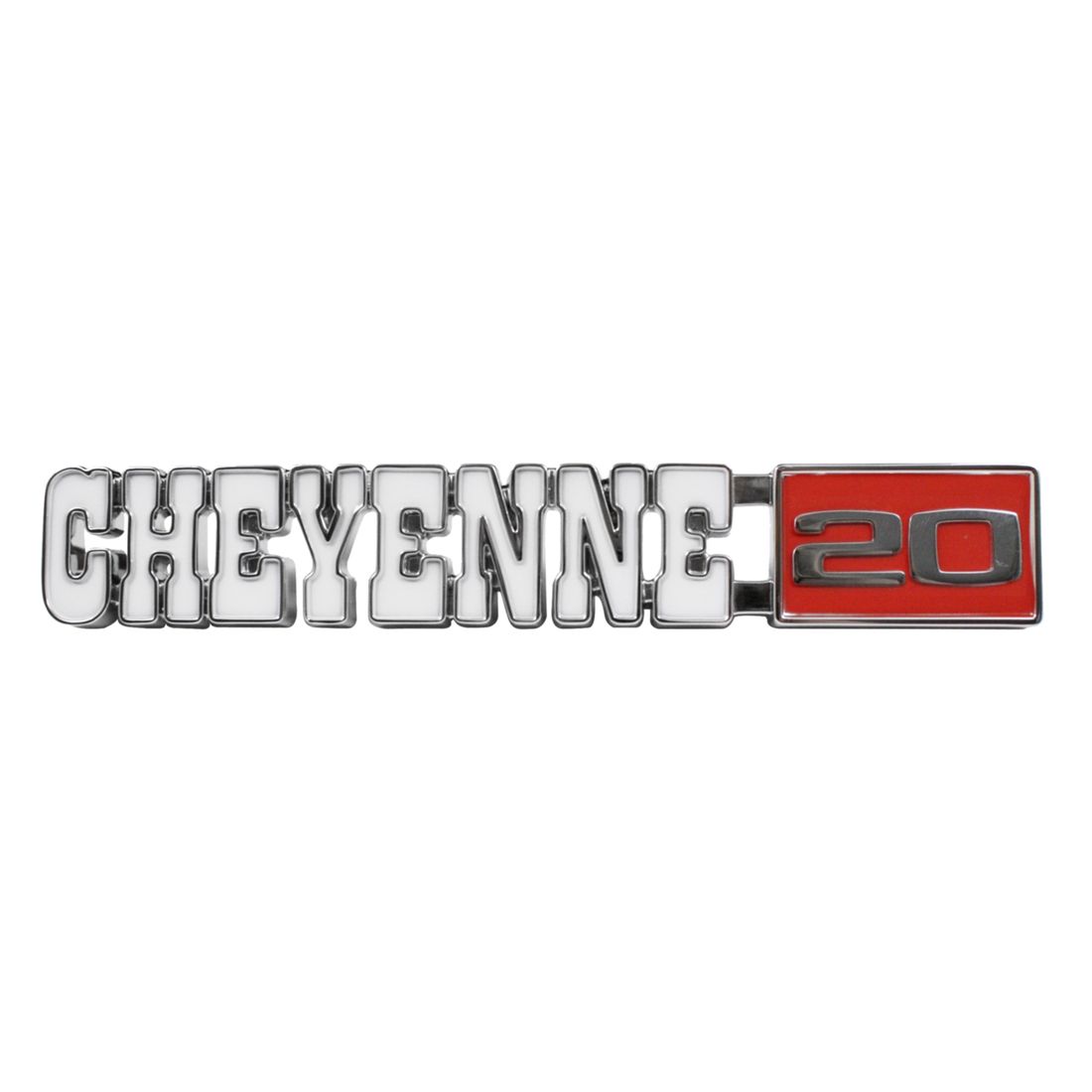 1971-1972 Chevrolet and GMC Truck Front Fender Emblem, “Cheyenne 20” Pair