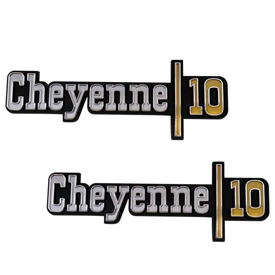 1973-74 Chevrolet Truck Cheyenne 10 Fender Emblem Set