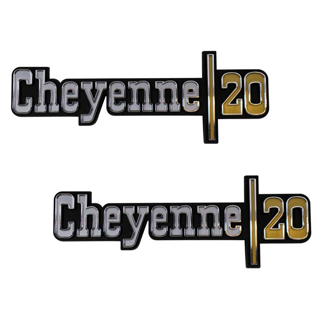 1973-74 Chevrolet Truck Cheyenne 20 Fender Emblem Set