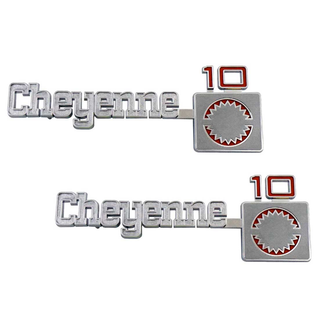 1975-80 Chevrolet Truck Cheyenne 10 Fender Emblem Set