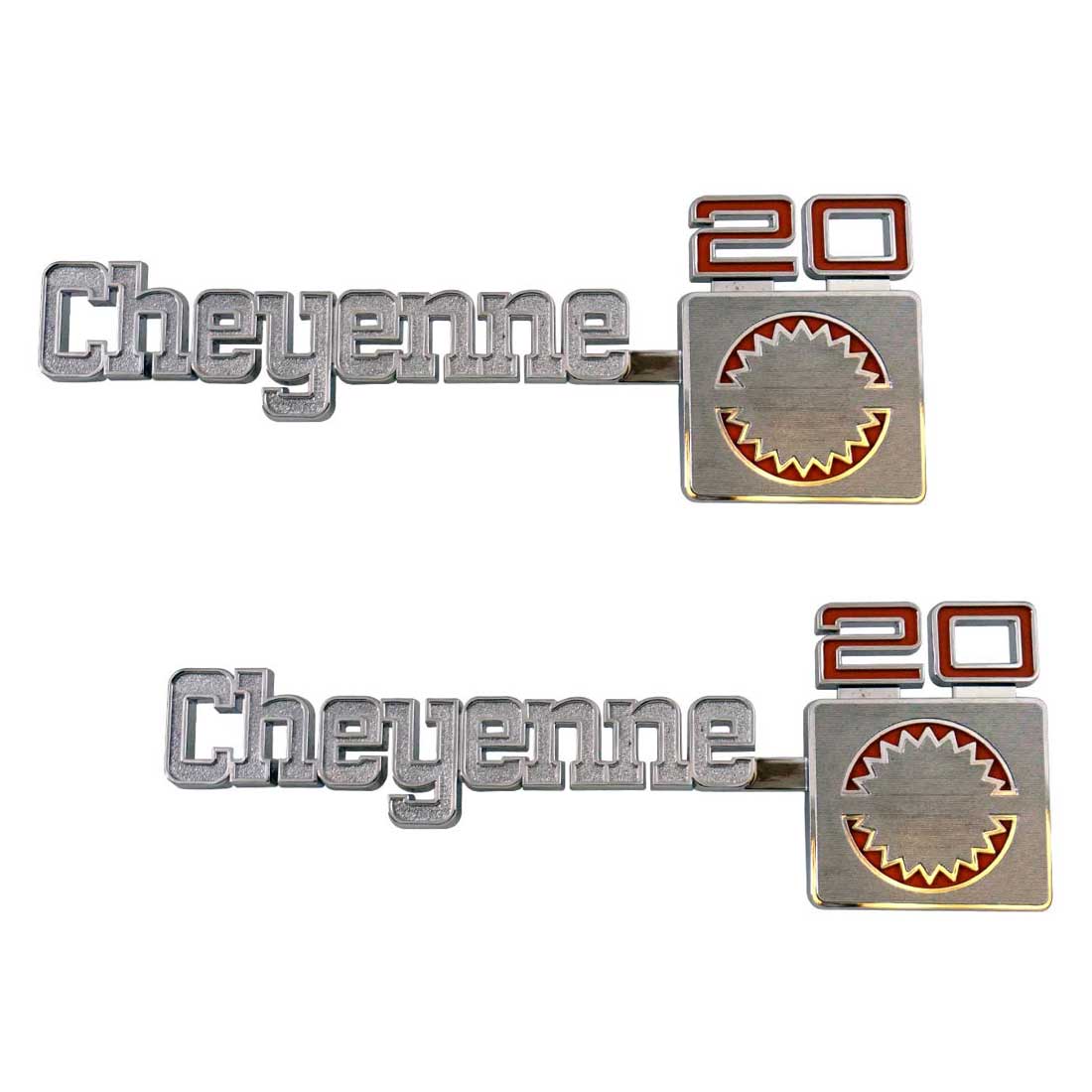 1975-80 Chevrolet Truck Cheyenne 20 Fender Emblem Set