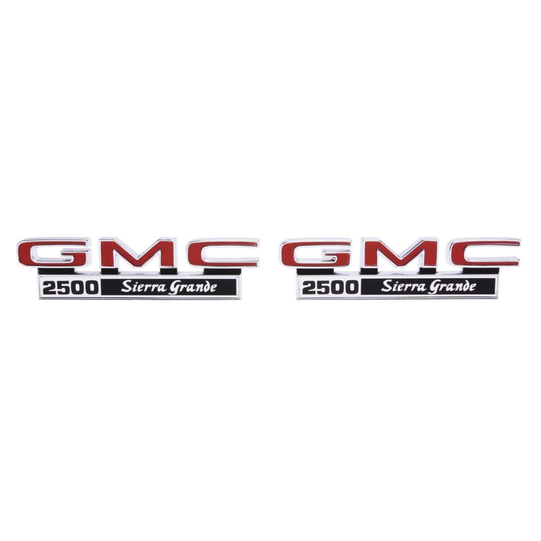 1971-1972 GMC Truck Front Fender Emblem, “GMC 2500 Sierra Grande" Pair