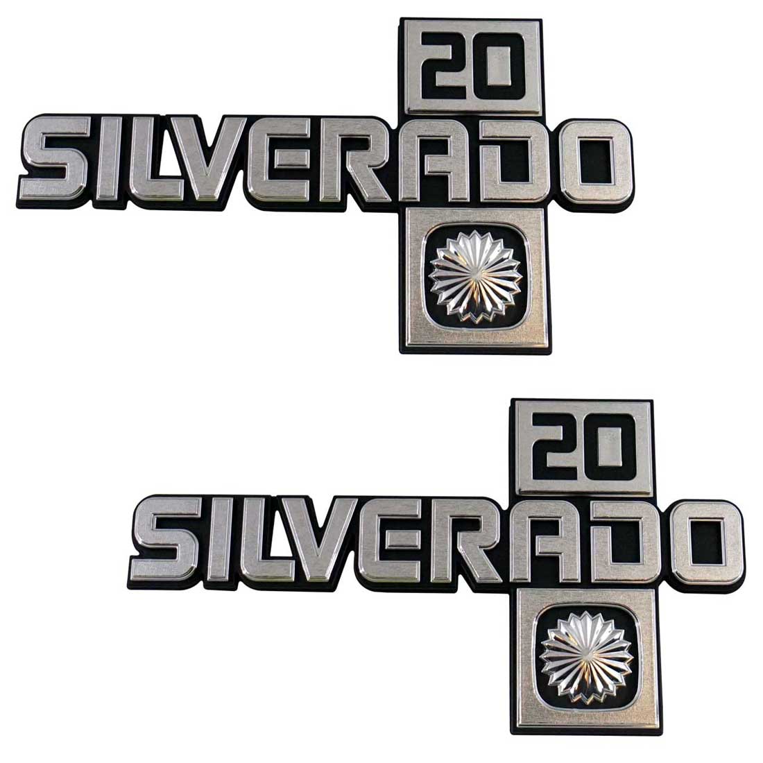 1981-88 Chevrolet Truck Silverado 20 Fender Emblem Set