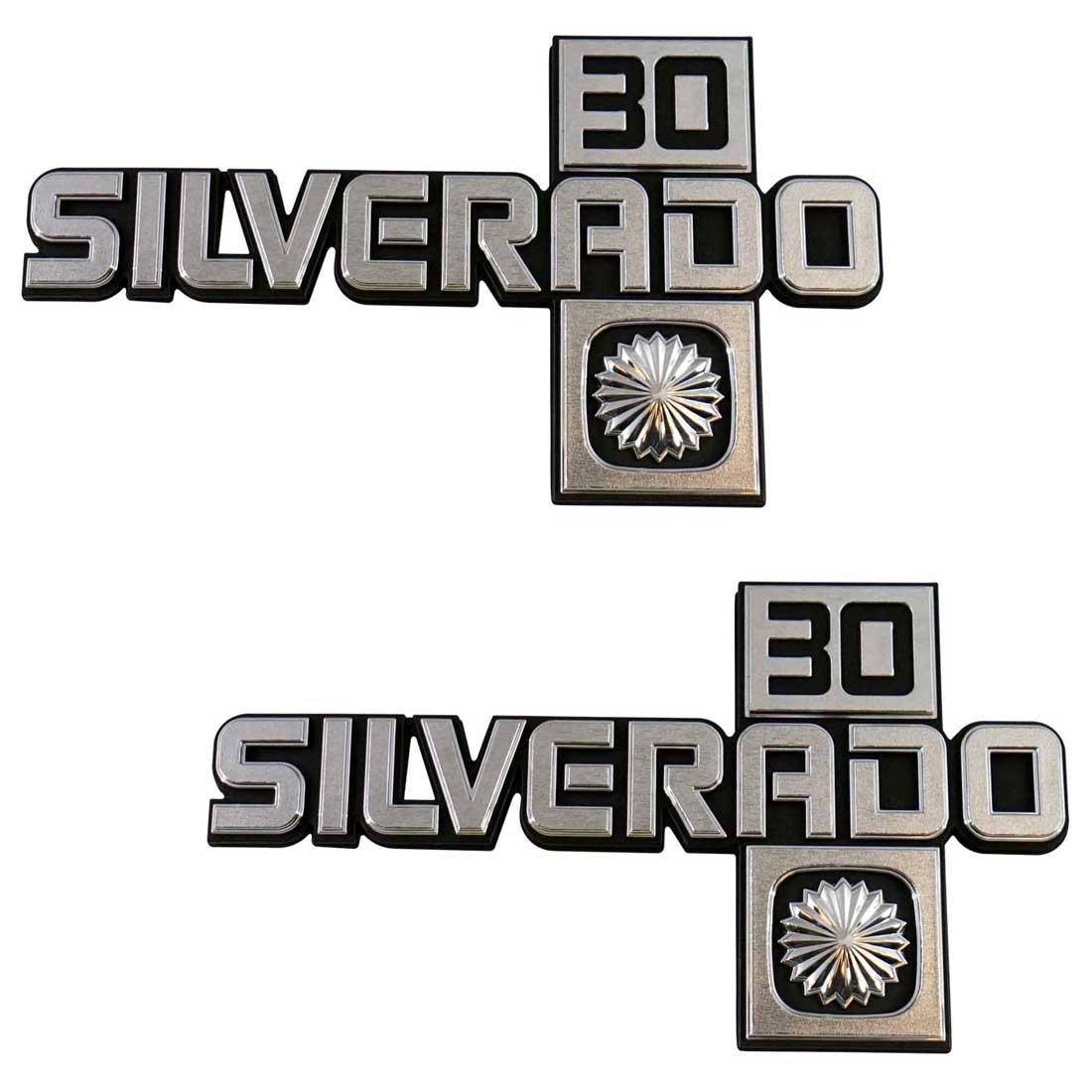 1981-88 Chevrolet Truck Silverado 30 Fender Emblem Set