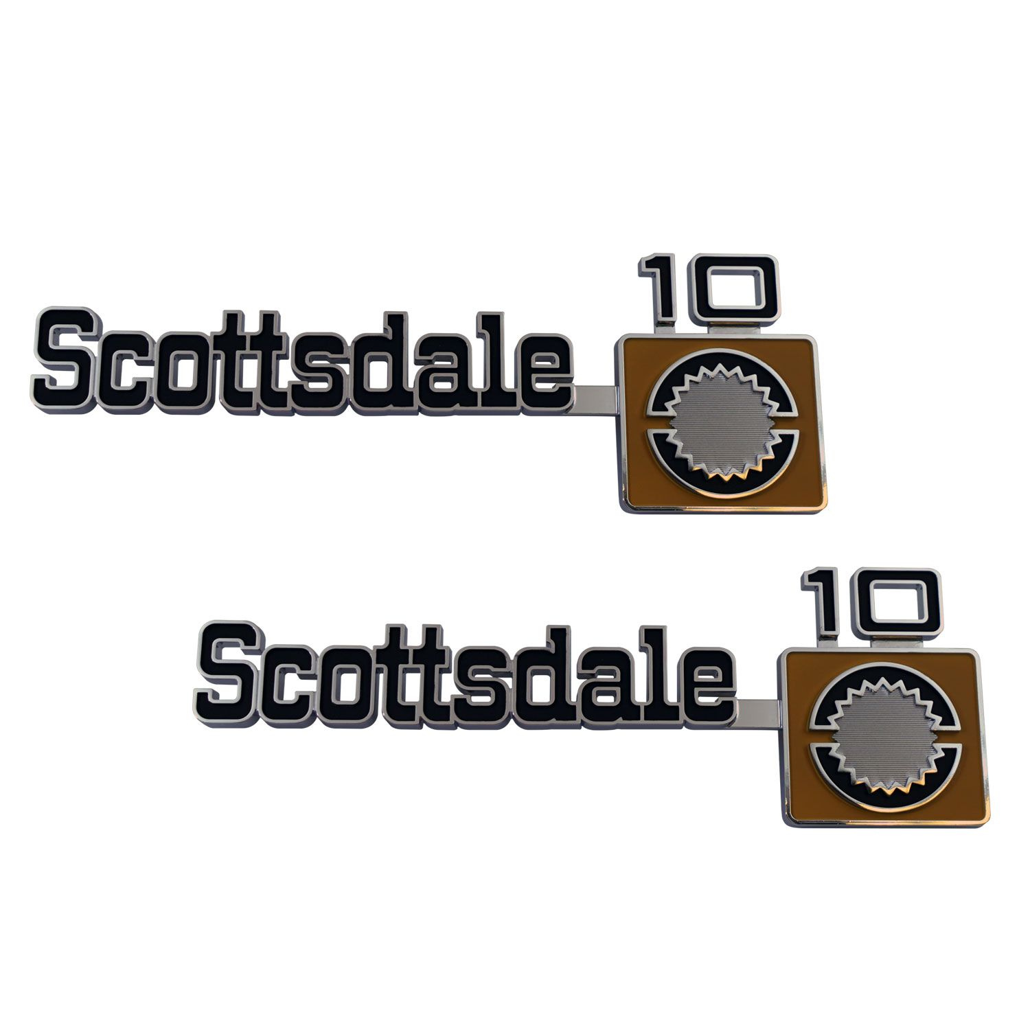 1975-80 Chevrolet Truck Scottsdale 10 Fender Emblem Set