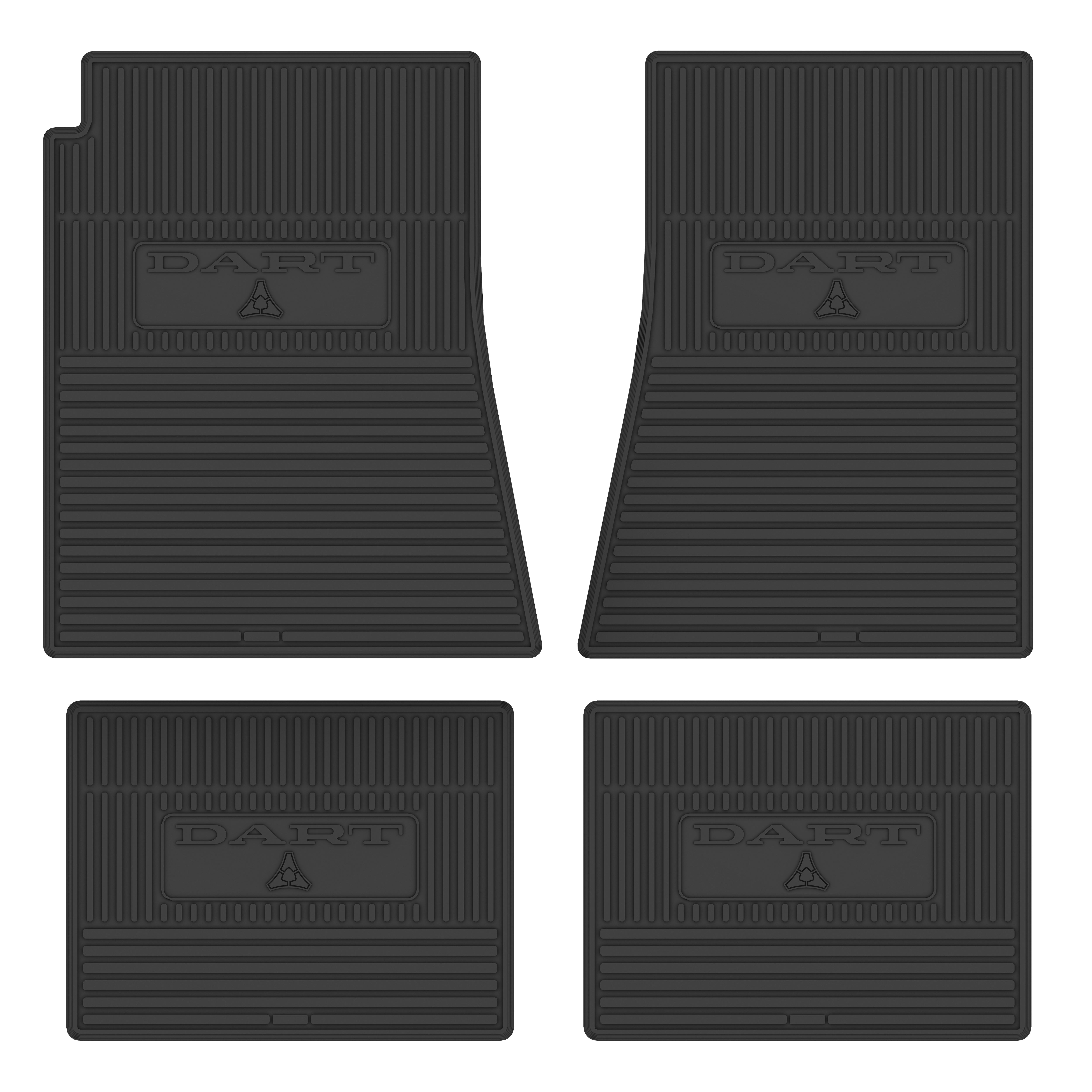 1969-1976 Dodge Dart Next Generation Custom Vintage Rubber Floor Mats Package