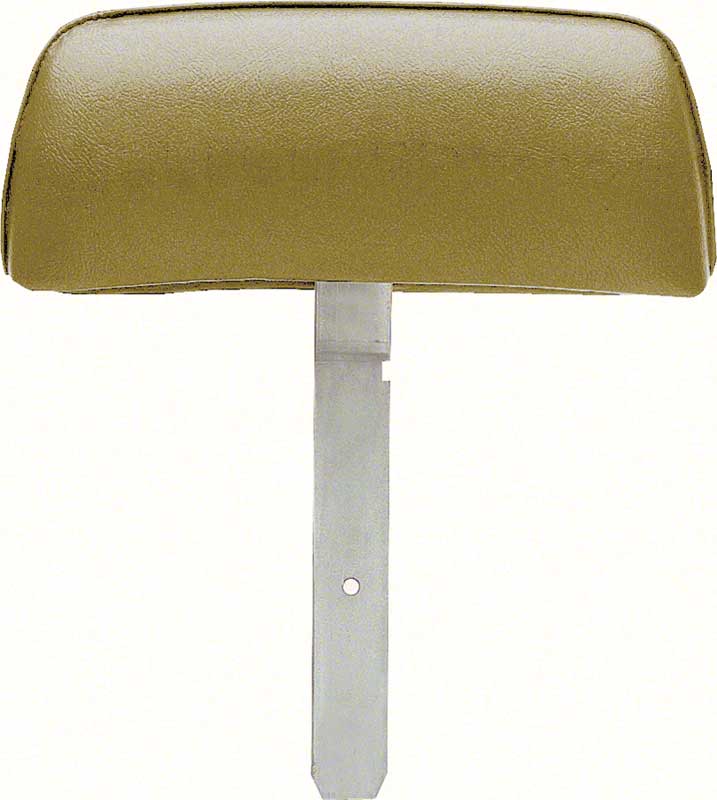 1969 Firebird Gold Headrest Assemblies with Curved Bar Bar 