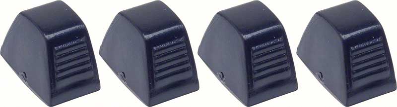 1965-81 Black Temperature Heater Control Knob Set 