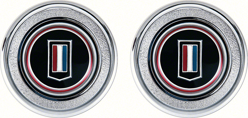 1974-79 Camaro Red / White / Blue Badge Interior Door Panel Emblems 