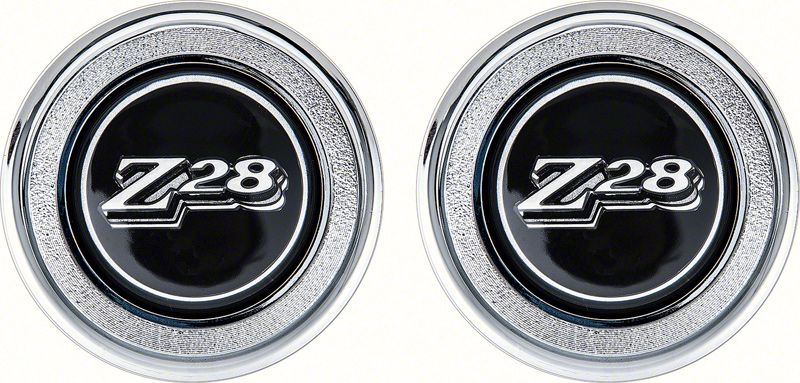 1977-79 Camaro Black Z28 Interior Door Panel Emblems 