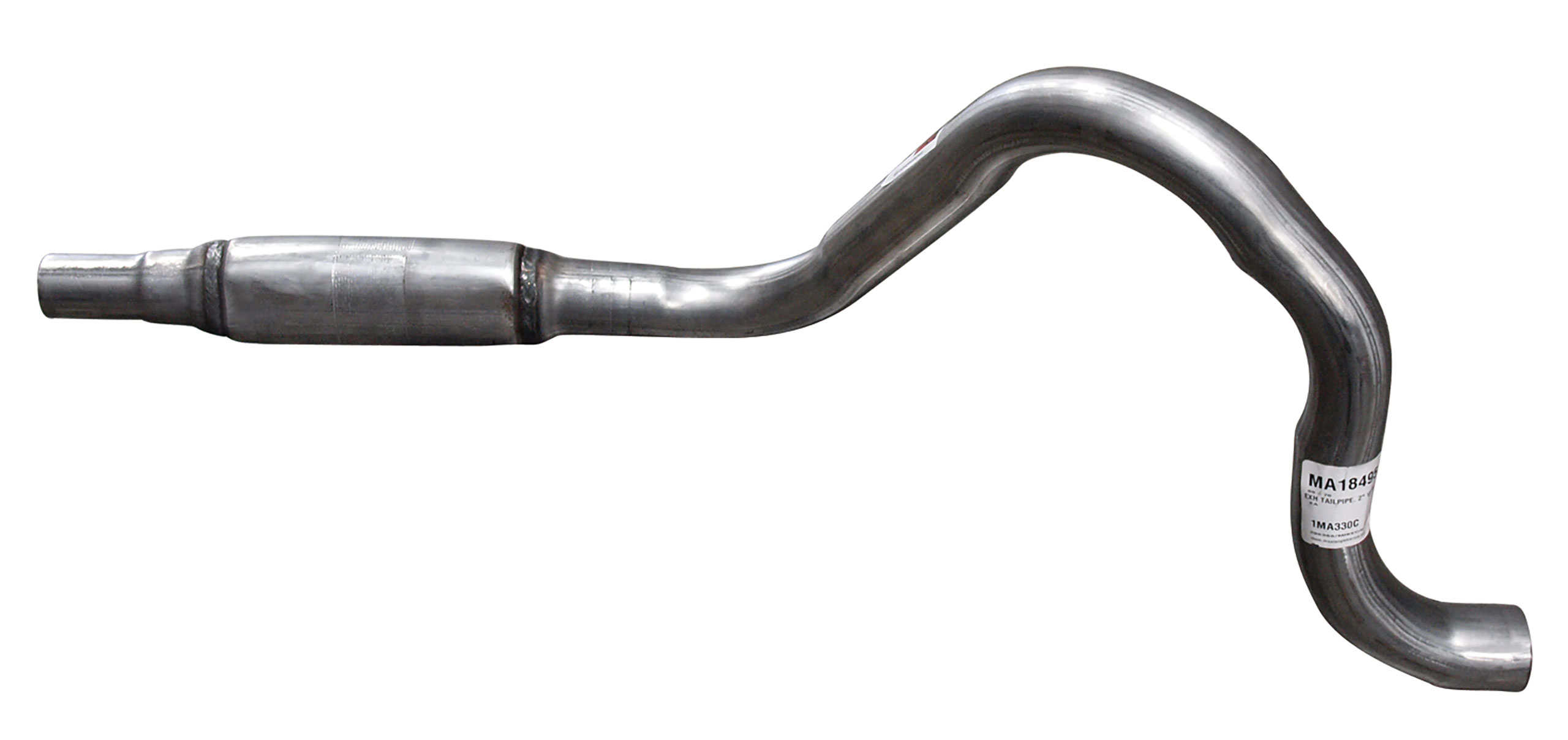 1965-1970 Ford Mustang Dual Exh Tailpipe - 2" W/1.75" Outlet - 289/302 W/Resonator - LH