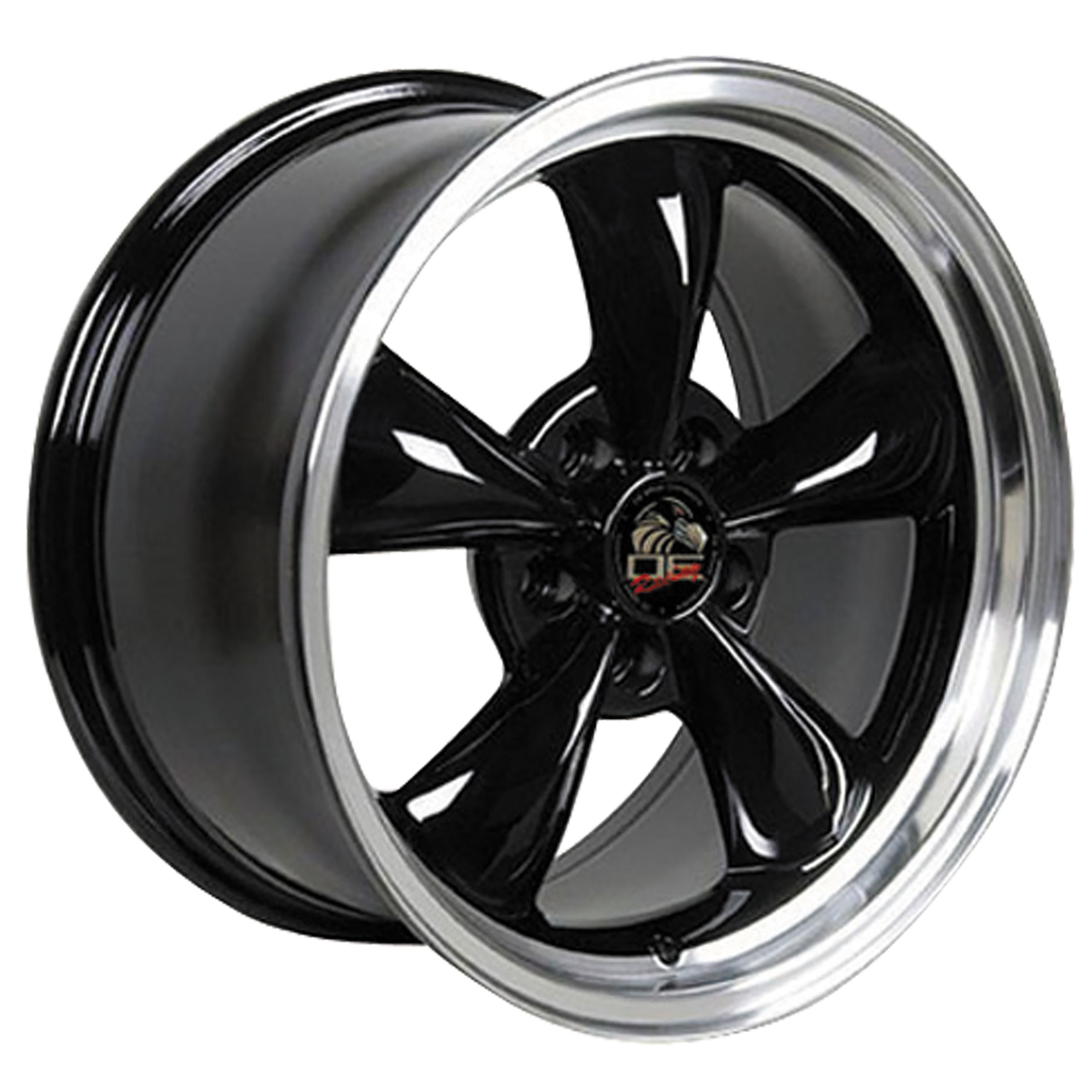 1994-2004 Ford Mustang Bullitt Wheel - Black Machined Lip 17x8