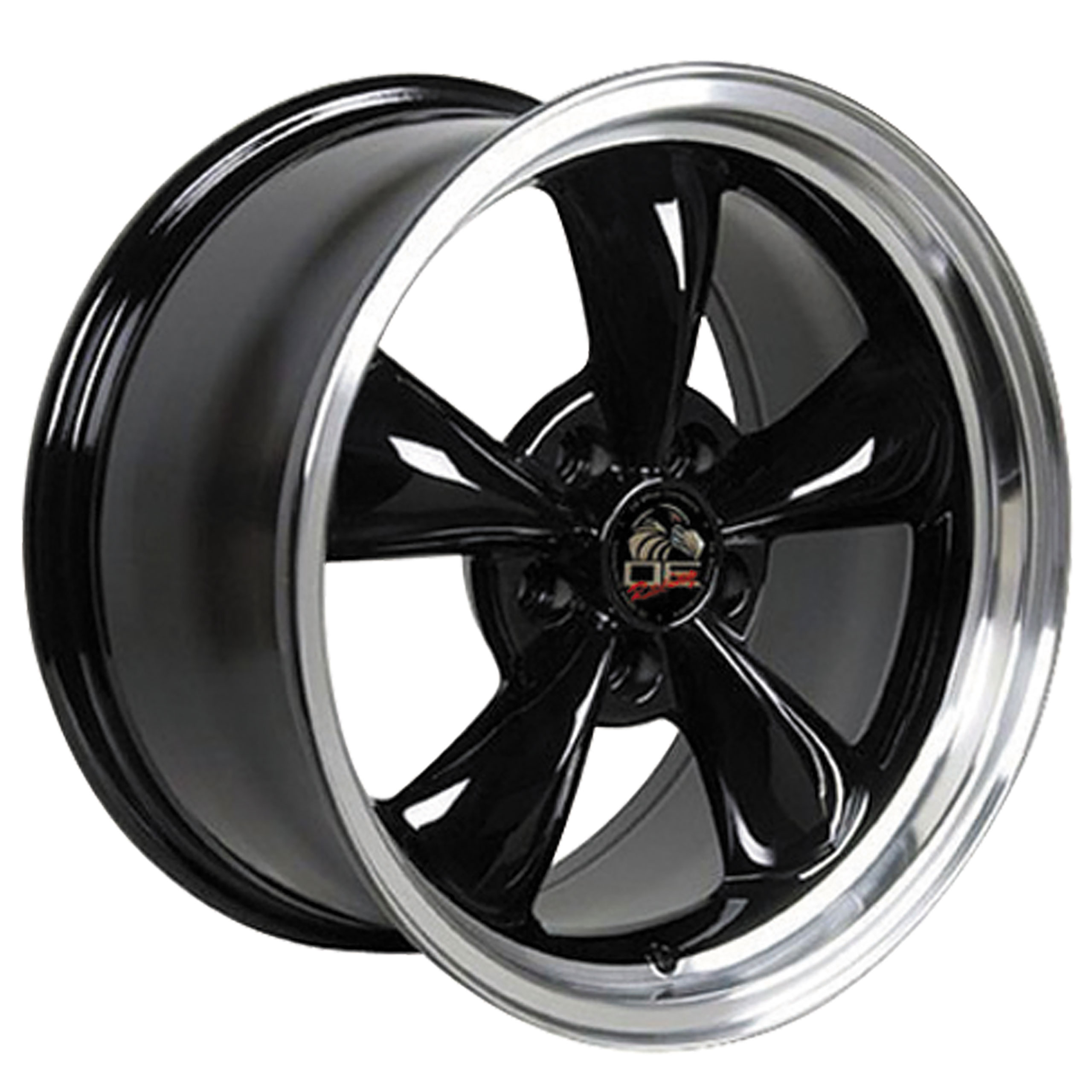 1994-2004 Ford Mustang Bullitt Wheel - Black Machined Lip 17x9