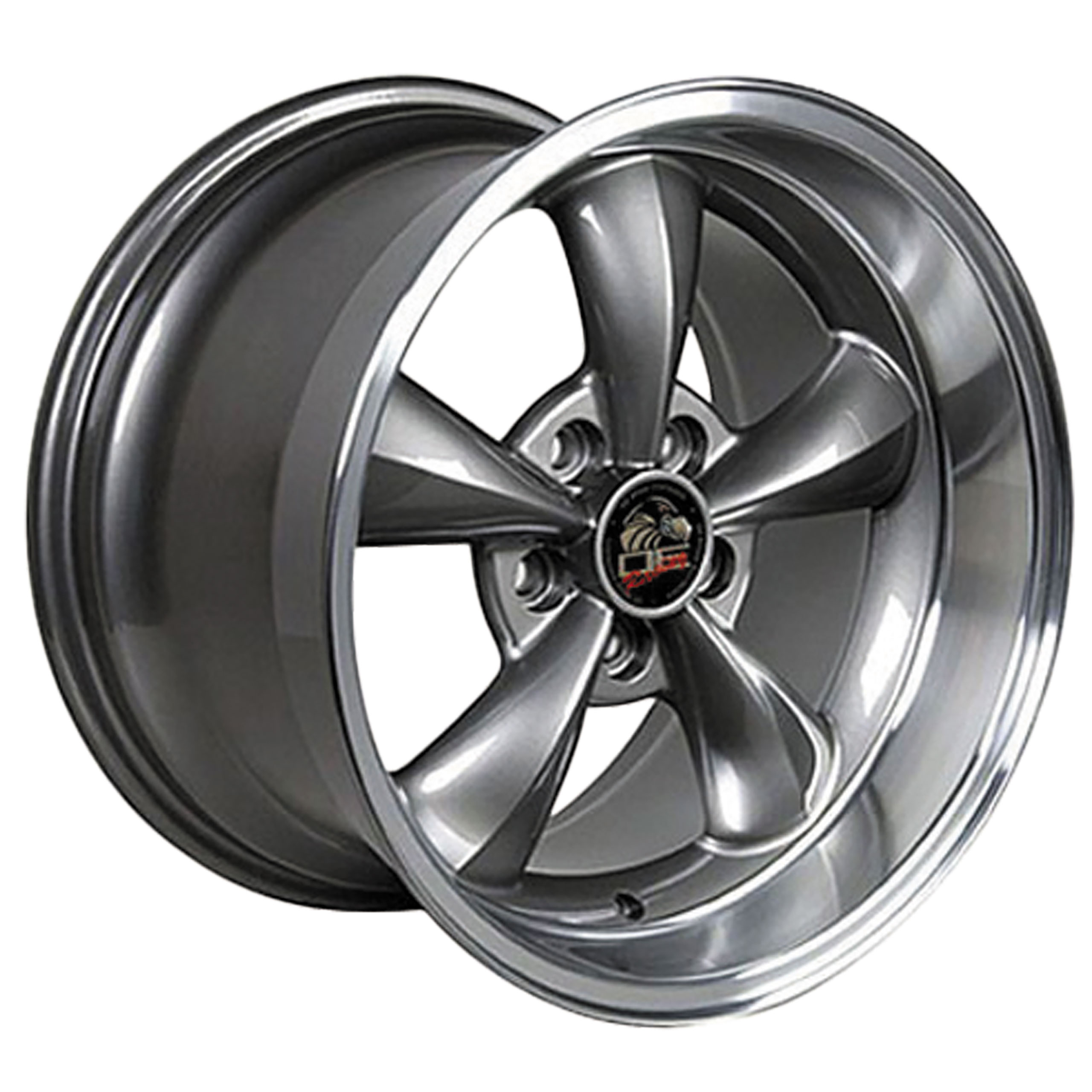 1994-2004 Ford Mustang Bullitt Wheel - Anthracite Machined Lip 17x10.5 - Rears Only