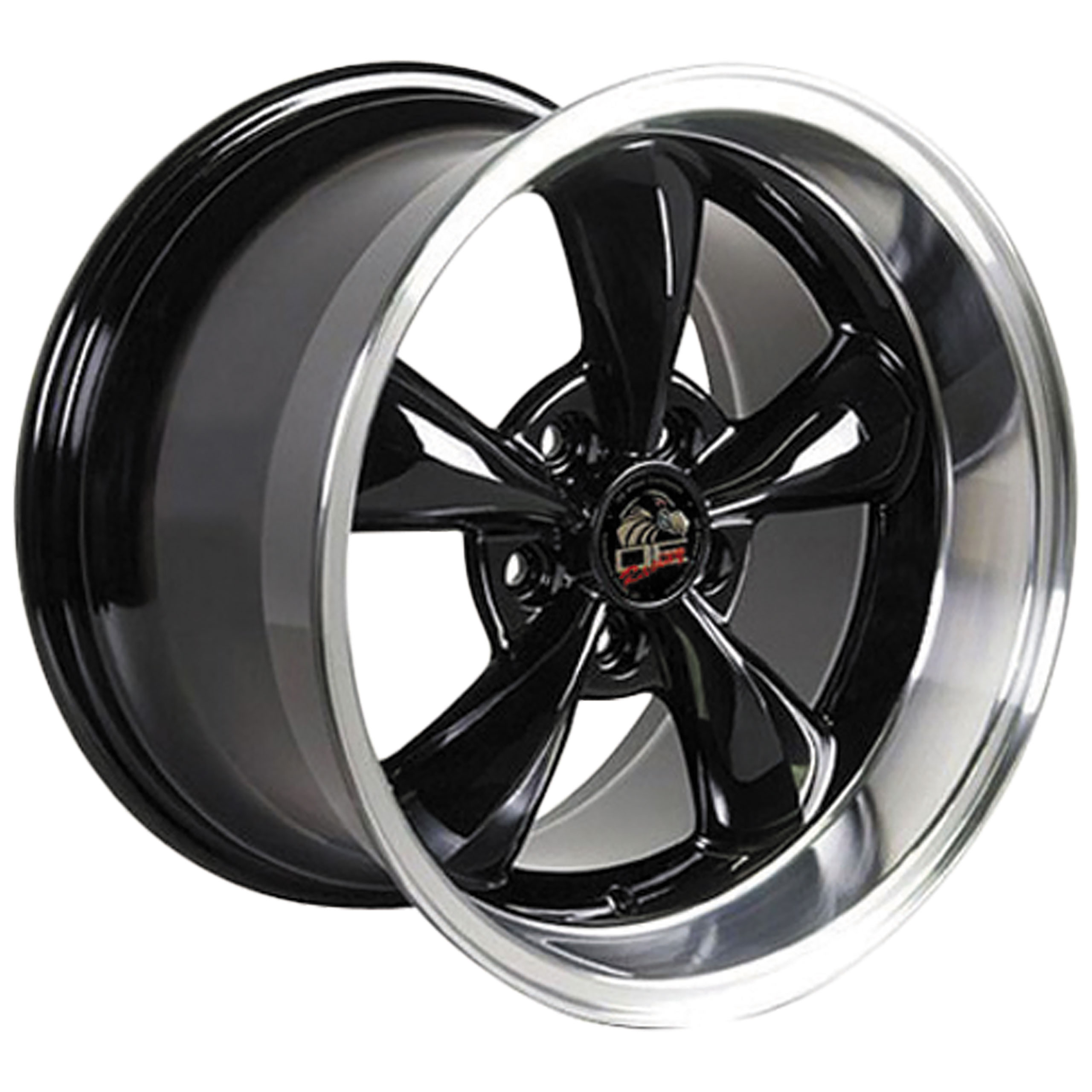 1994-2004 Ford Mustang Bullitt Wheel - Black Machined Lip 17x10.5 - Rears Only