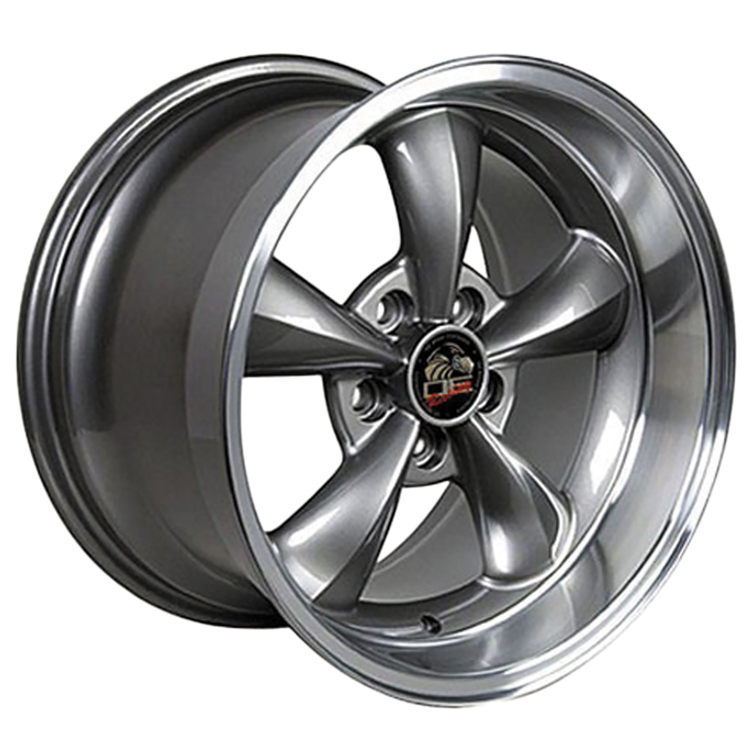 1994-2004 Ford Mustang Bullitt Wheel - Anthracite Machined Lip 18x10 - Rears Only