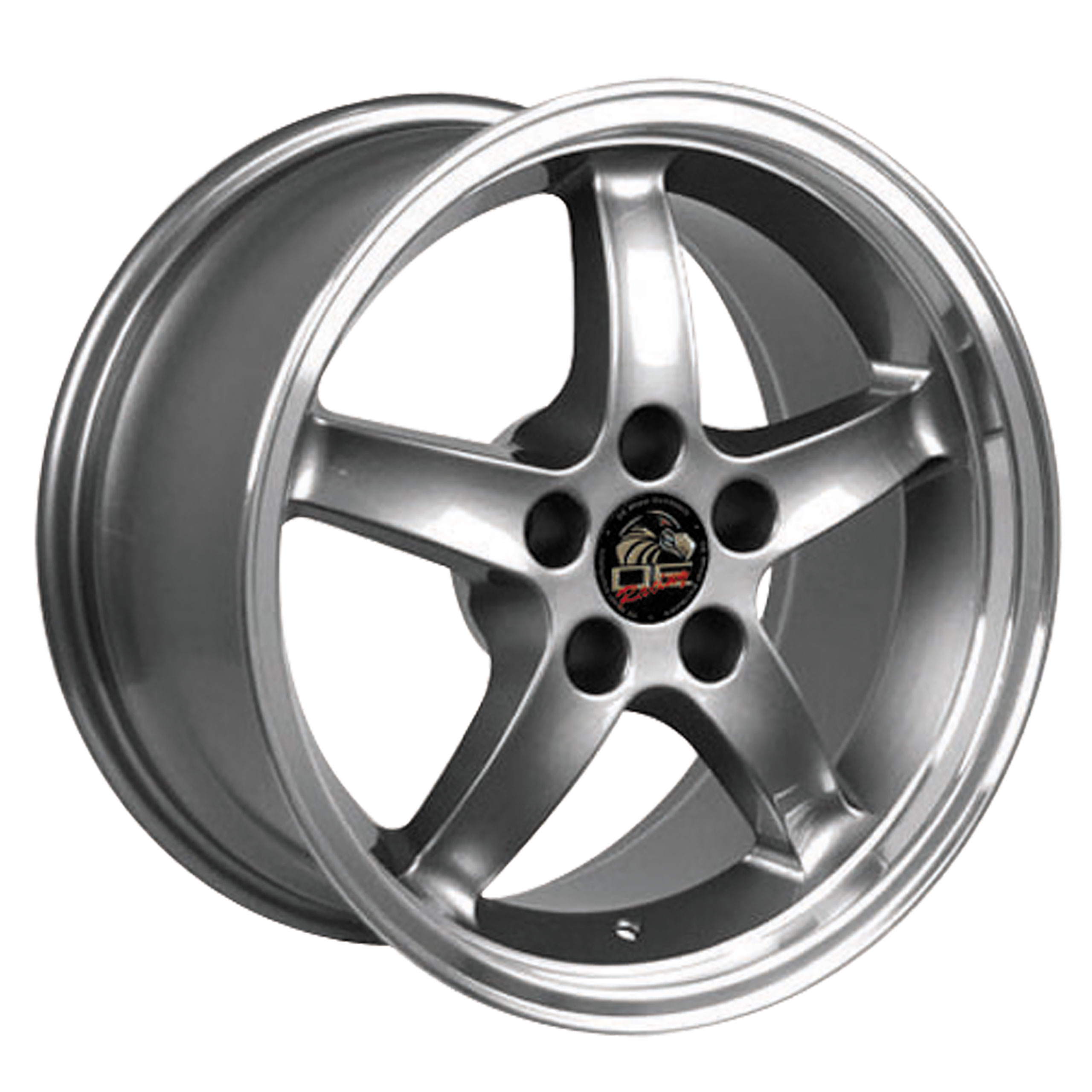 1994-2004 Ford Mustang Cobra R Deep Dish Wheel - Gunmetal Machined Lip 17x9