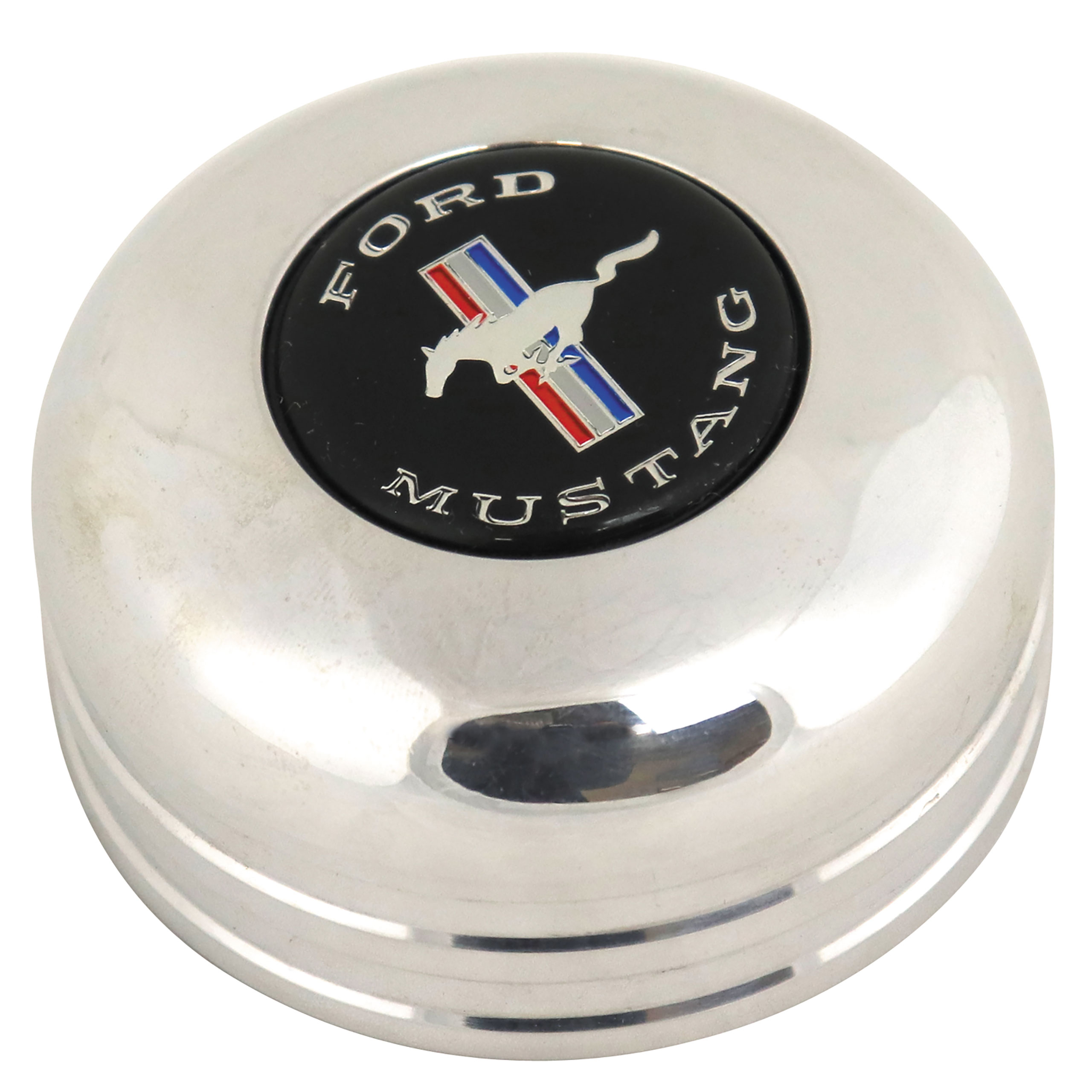 1964-2021 Ford Mustang GT PERF HORN BUTTON BILLET W/MUSTAN