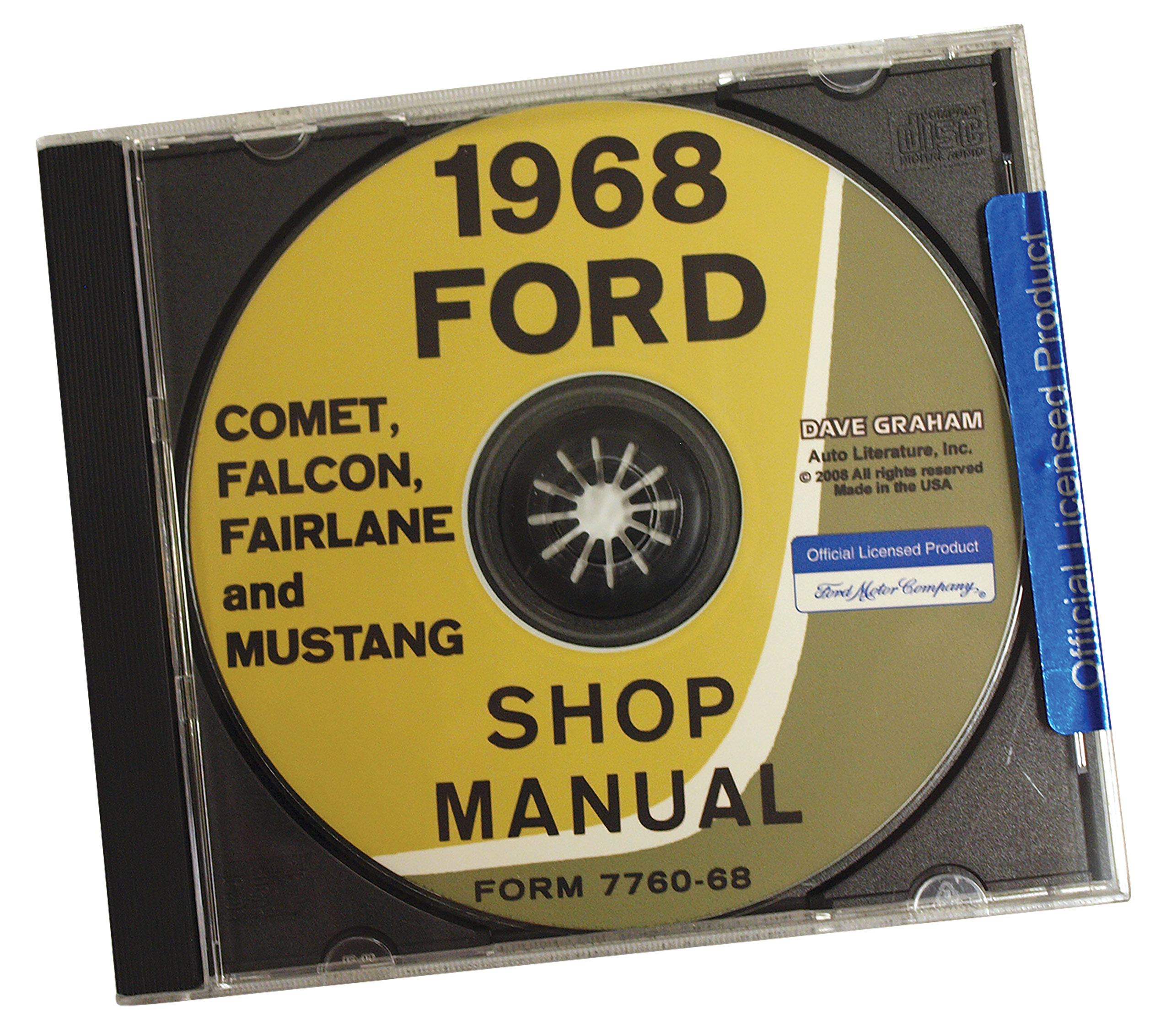 1968-1968 Ford Mustang Shop Manual CD