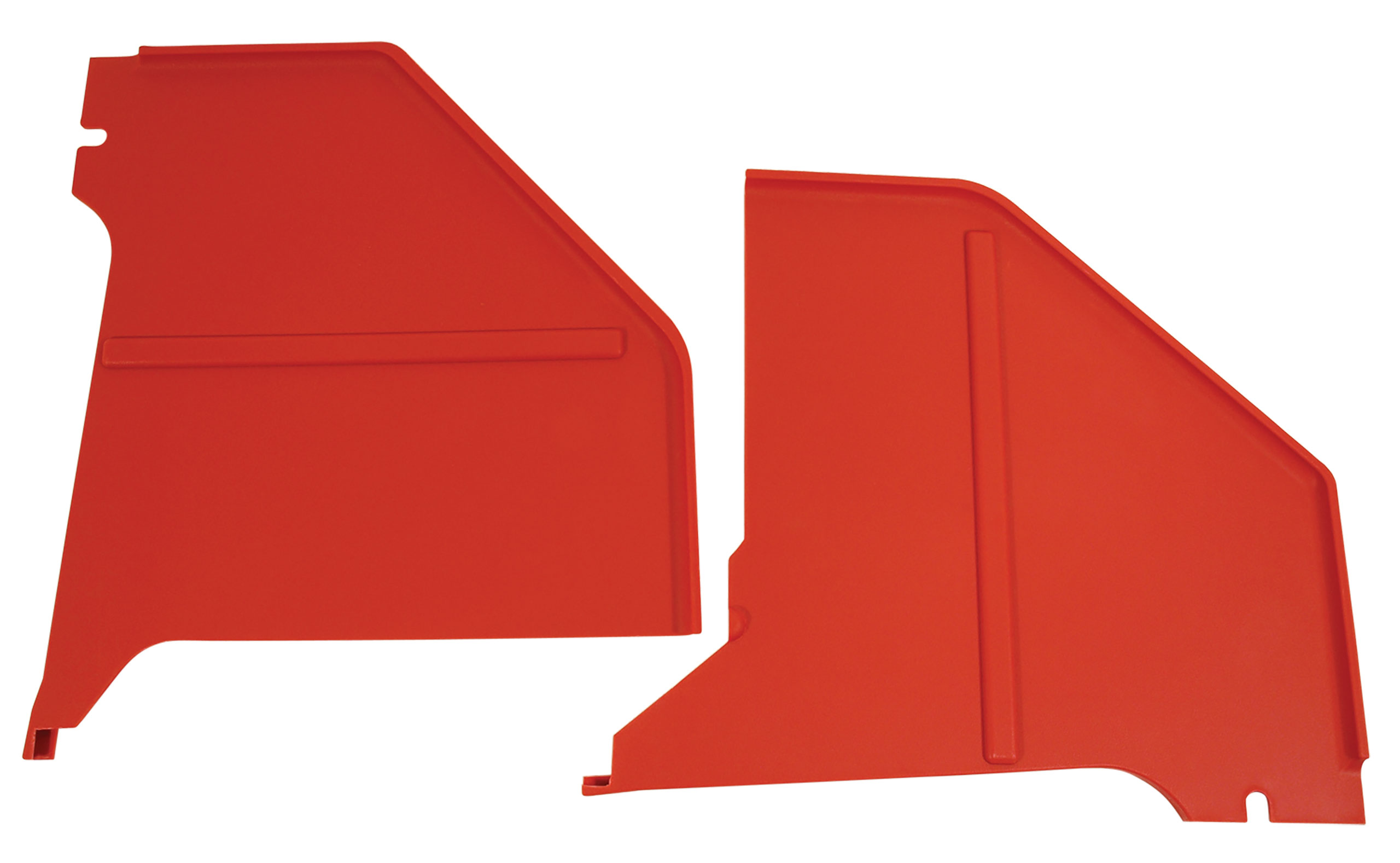 1965-1965 Ford Mustang Kick Panels - Red - Coupe & Fastback