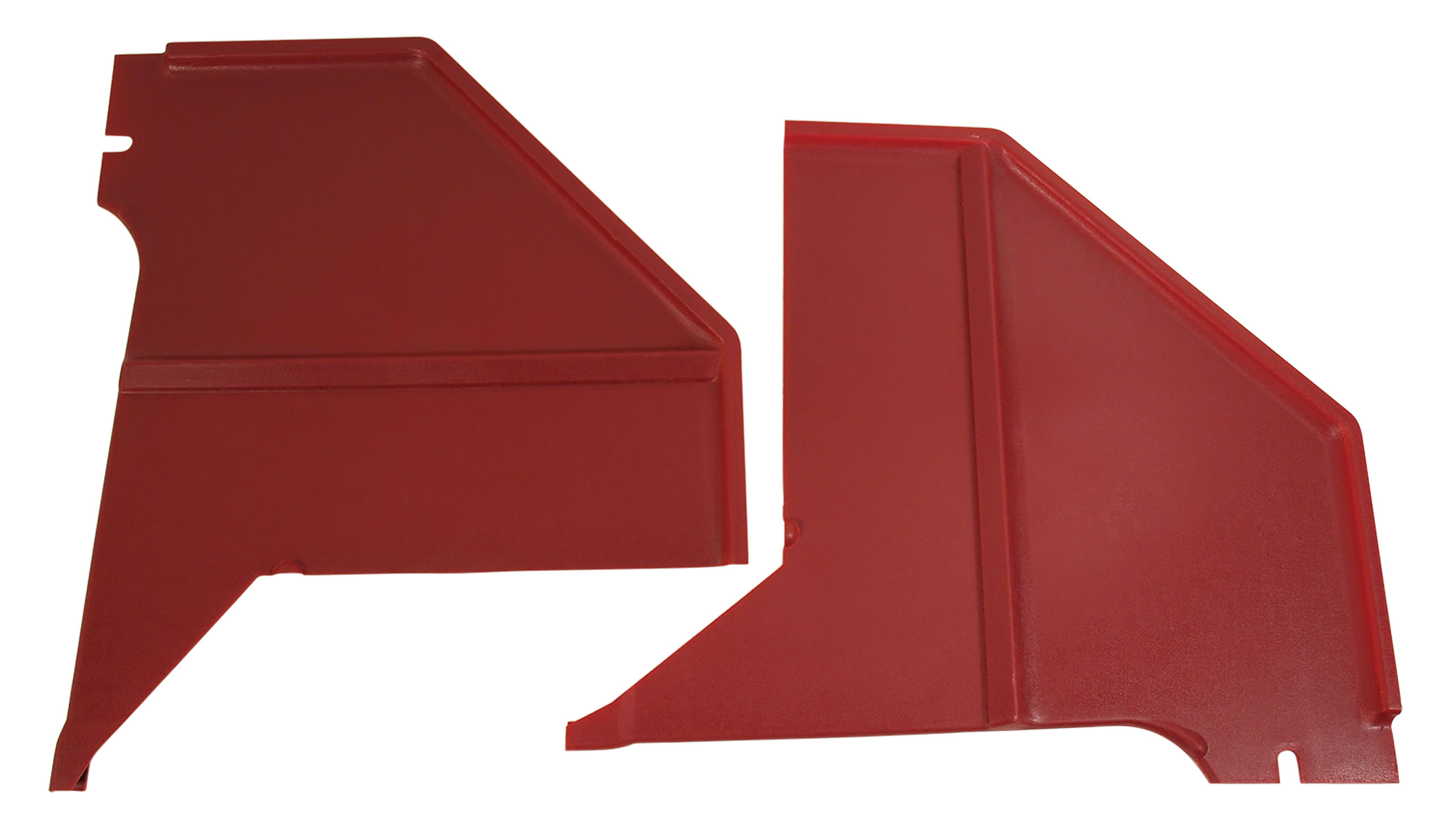 1967-1967 Ford Mustang Kick Panels - Red - Coupe & Fastback