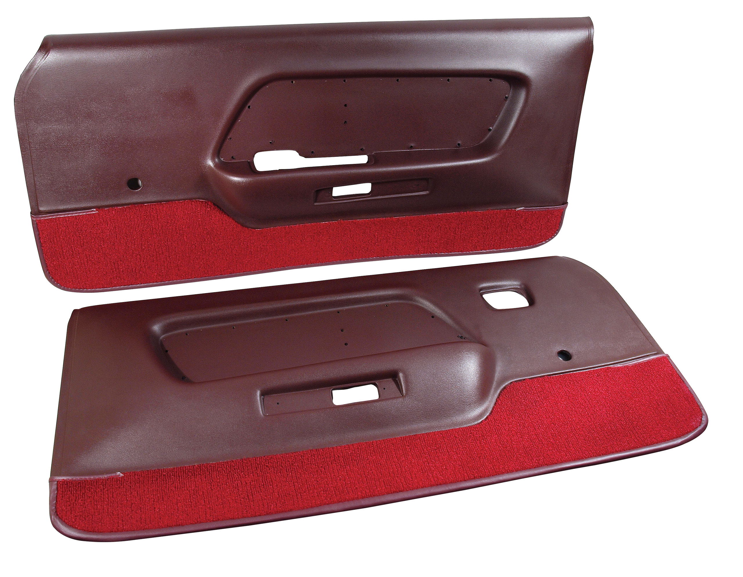 1969-1969 Ford Mustang Deluxe Door Panels - Maroon