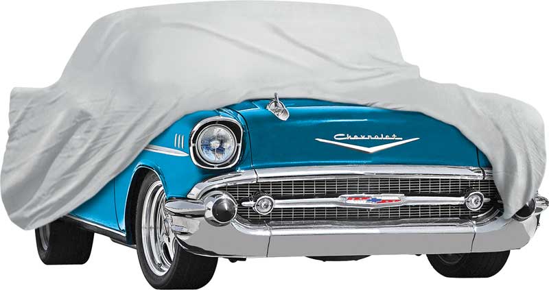 1957 Chevrolet 2 Door / 4 Door (Except Wagons) Grey Softshield Flannel Car Cover 