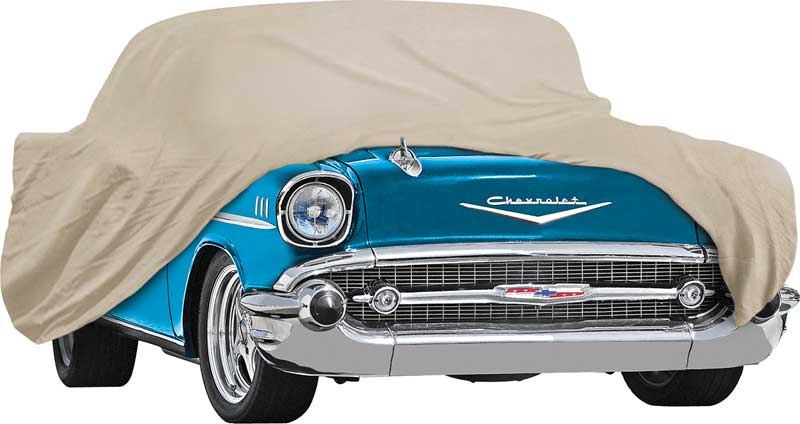 1957 Chevrolet 2 Door / 4 Door (Except Wagons) Tan Softshield Flannel Car Cover 