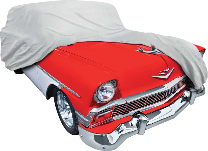 1956 Chevrolet 2 & 4 Door WagonsGrey Softshield Flannel Car Cover 