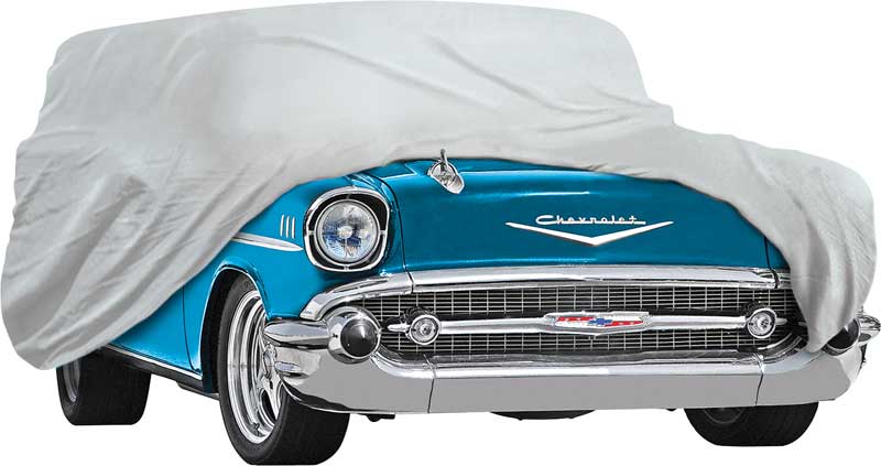 1957 Chevrolet 2 & 4 Door WagonsGrey Softshield Flannel Car Cover 