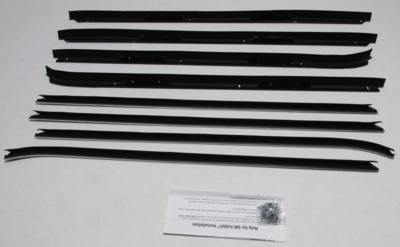 1971-76 Fleetwood 4 Door Sedan Authentic Window Felts Whiskers Kit(8pcs)