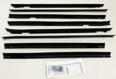 1980-89 Fleetwood & Deville 4 Door RWD Car Only Authentic Window Felts Whiskers Kit (8pcs)