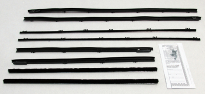 1965 Chevelle 2 Door Hardtop Authentic Window Felts Whiskers Kit (8pcs)