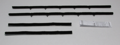 1966-67 Chevelle Convertible Outers Only Authentic Window Felts Whiskers Kit (4pcs)