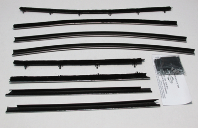 1968-72 Chevelle 4 Door Sedan Authentic Window Felts Whiskers Kit (8pcs)