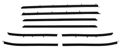 1968 Chevelle Convertible Replacement Window Felts Whiskers Kit (8pcs)